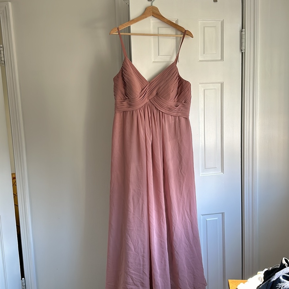 Azazie Shannon Dusty Rose Bridesmaid Dress - Picture 2 of 3